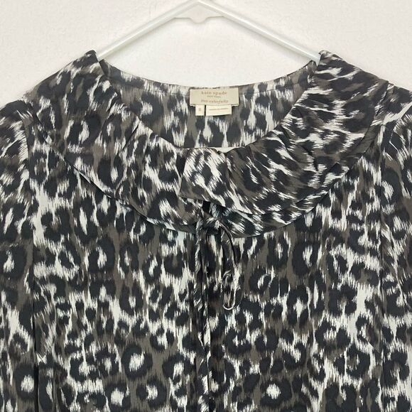 Kate Spade ♠️ silk bow tied neck blouse - Picture 8 of 15